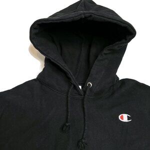 Champion Reverse Weave Hoodie Womens‎ Small Sweatshirt Black Pullover